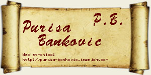 Puriša Banković vizit kartica